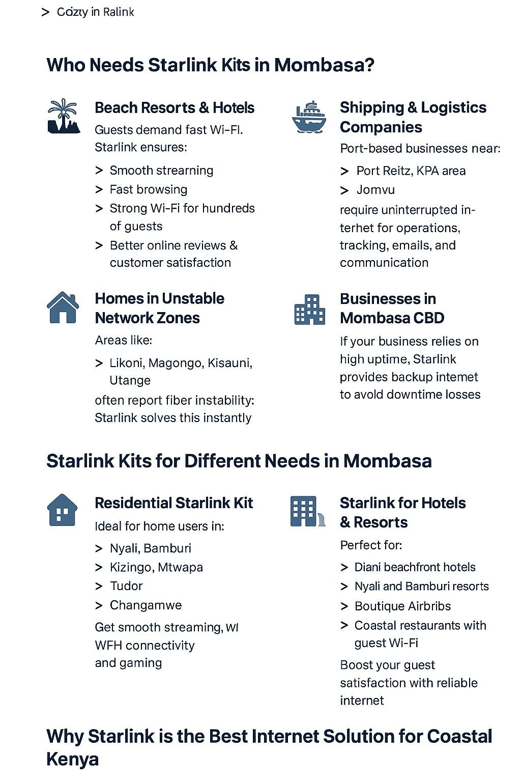 Starlink Kits Mombasa | Fast Satellite Internet Kenya