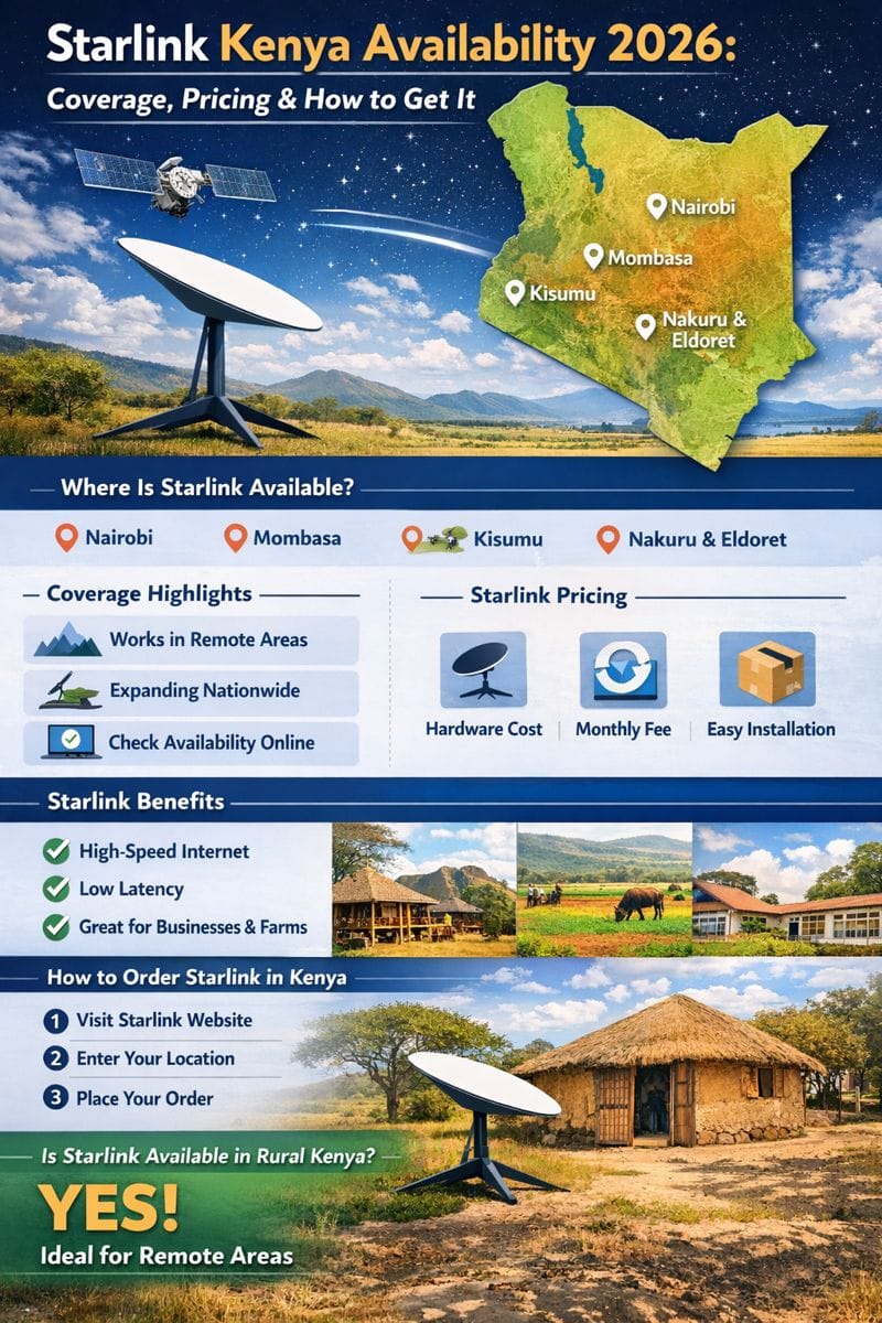 Starlink Kenya Availability 2026: Coverage, Pricing & How to Get It