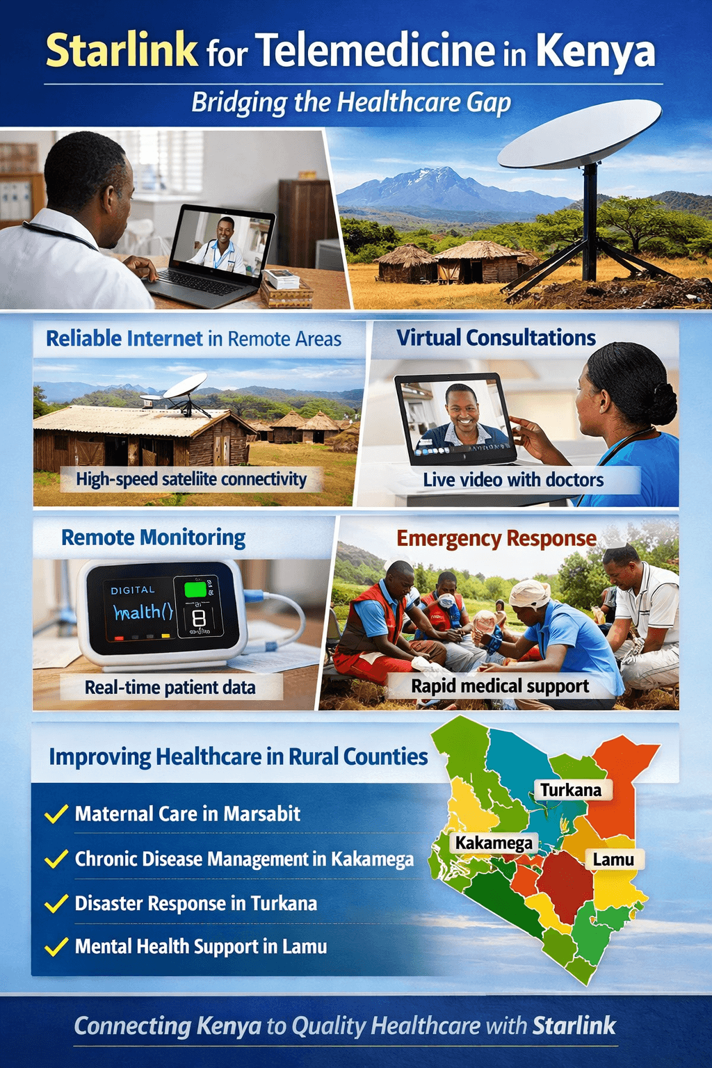 Starlink for Telemedicine Kenya | High-Speed Internet for Remote Healthcare