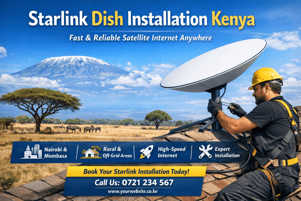 Starlink Dish Installation Kenya | Fast & Professional Satellite Internet