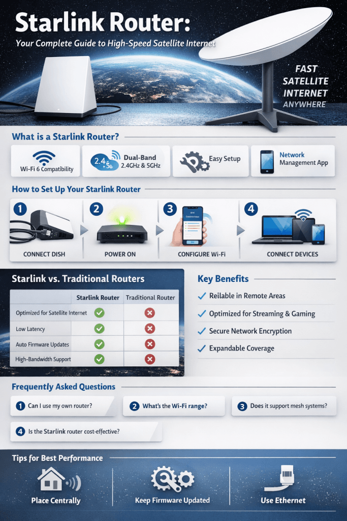 Starlink Router – High-Speed Satellite Internet for Home & Office