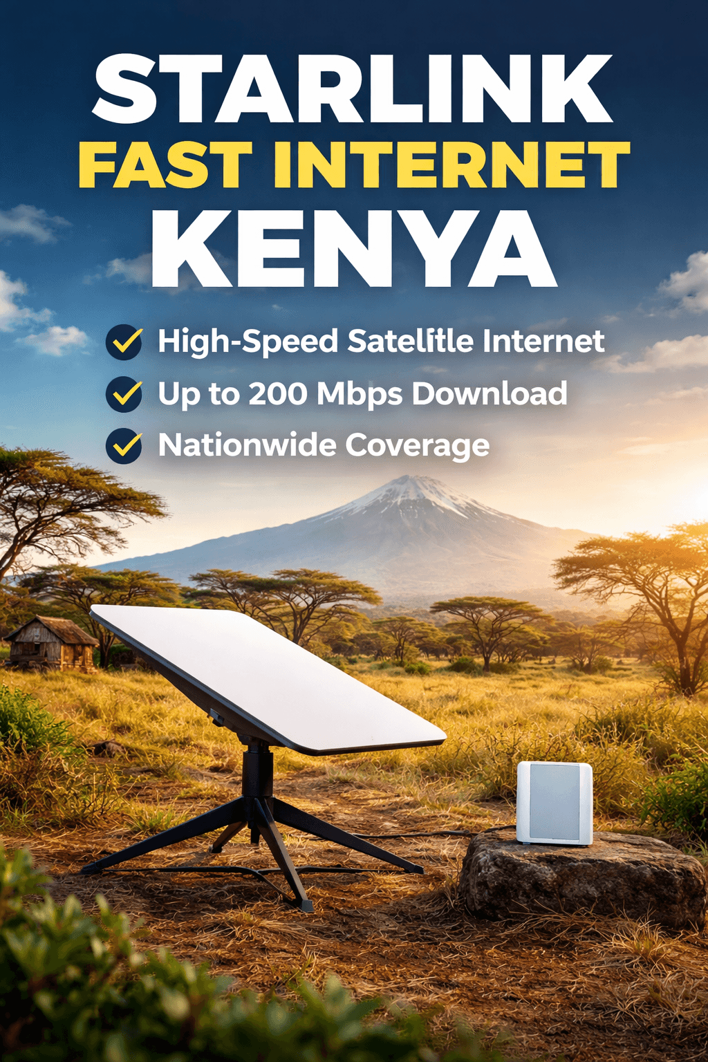 Starlink Fast Internet Kenya – High-Speed Satellite Internet for Homes & Businesses