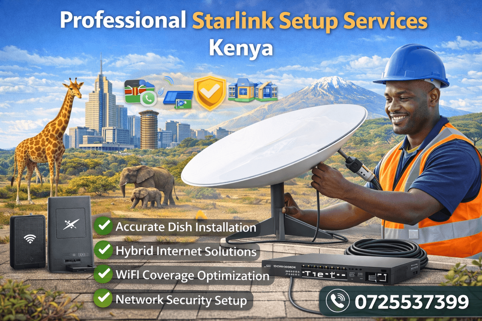 Professional Starlink Setup Services Kenya 