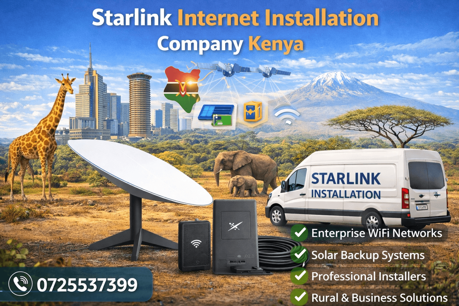 Starlink Internet Installation Company Kenya