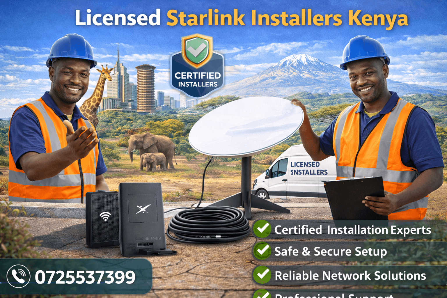 Licensed Starlink Installers Kenya 