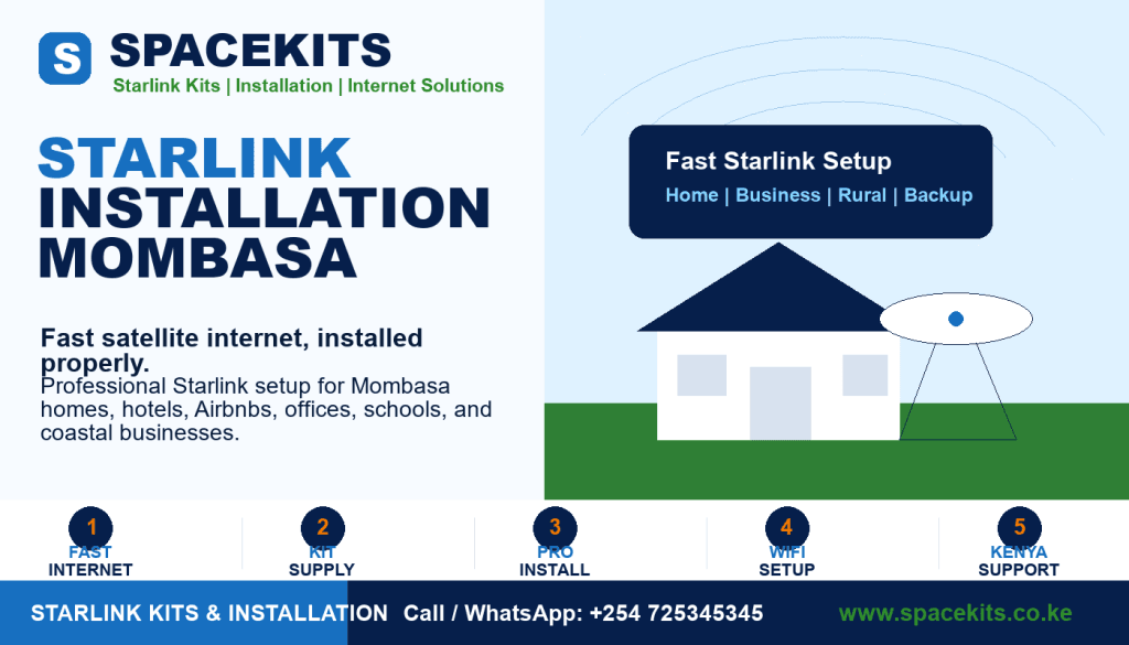 Starlink Installation Mombasa by Spacekits Kenya