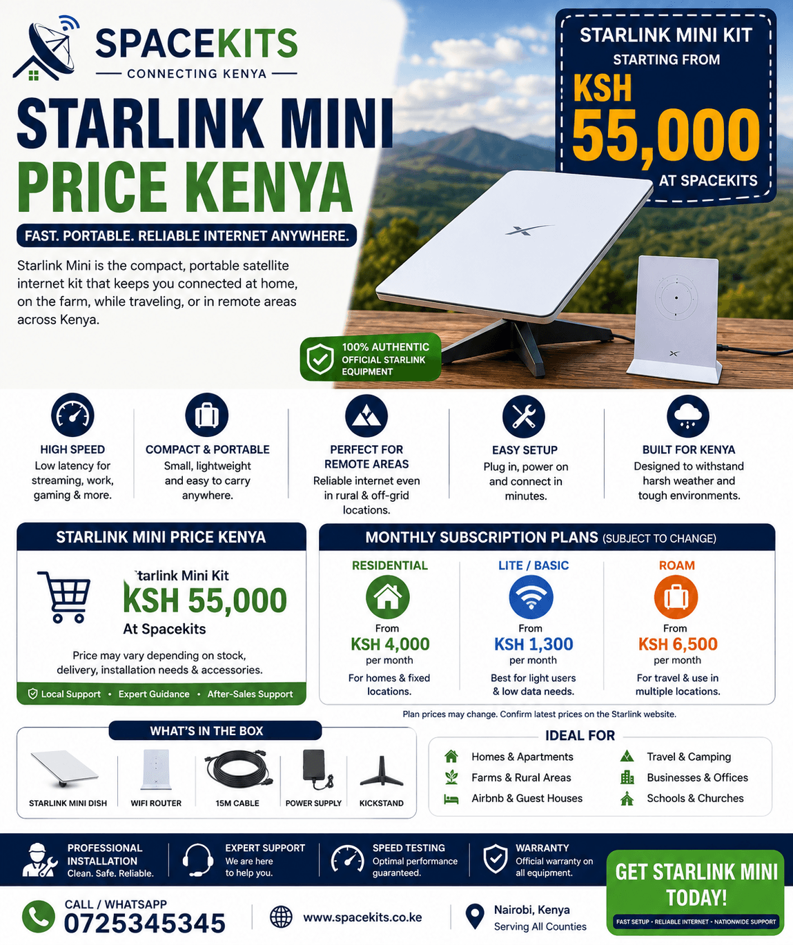Starlink installation planning for Nairobi apartments