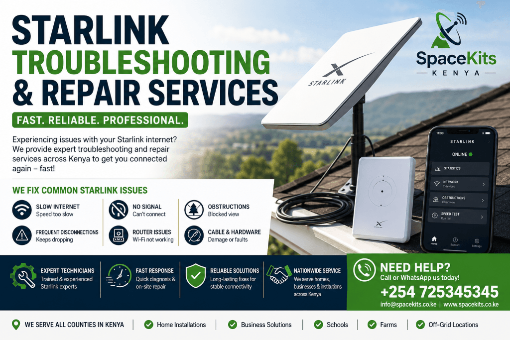 Starlink troubleshooting and repair