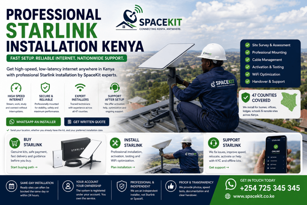 Starlink technicians in Nairobi Kenya