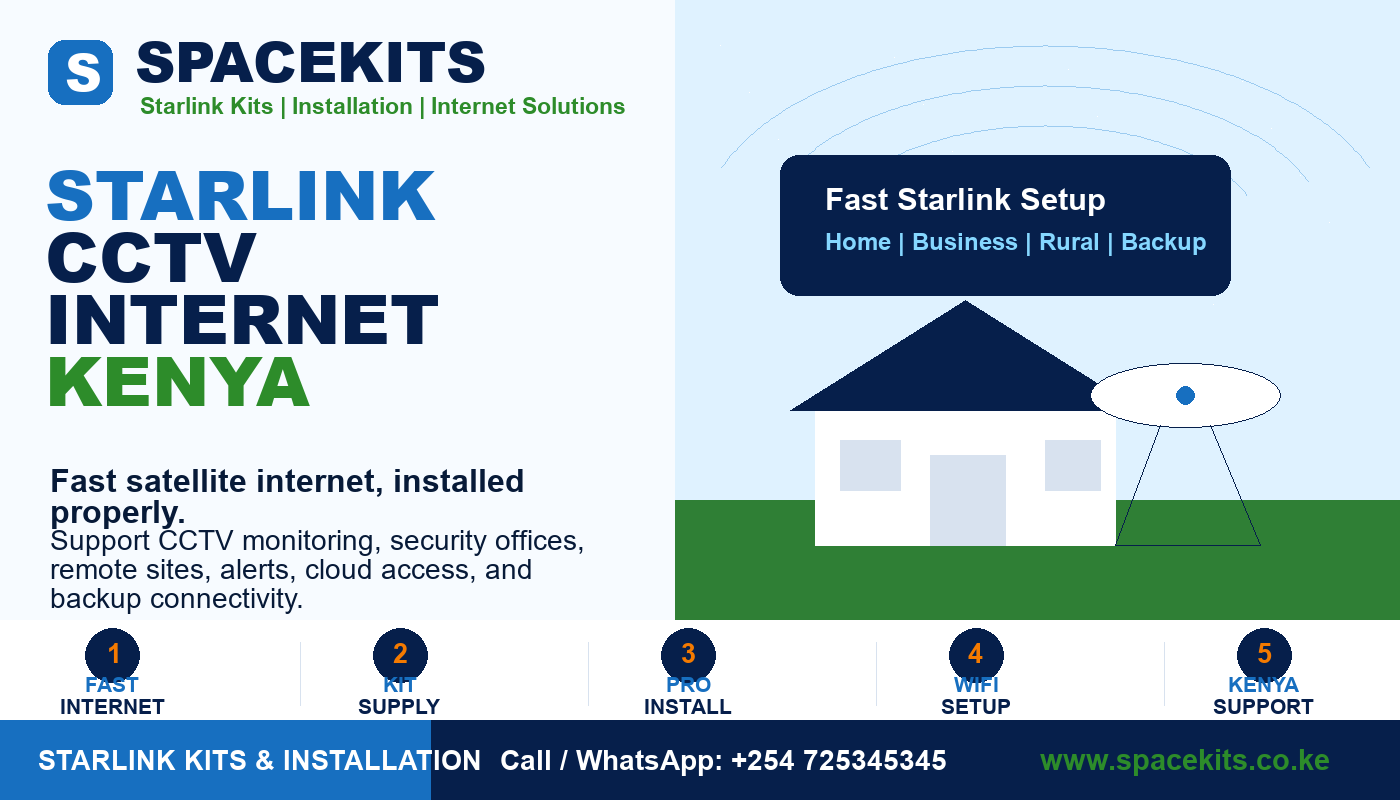 Starlink CCTV Internet Kenya by Spacekits