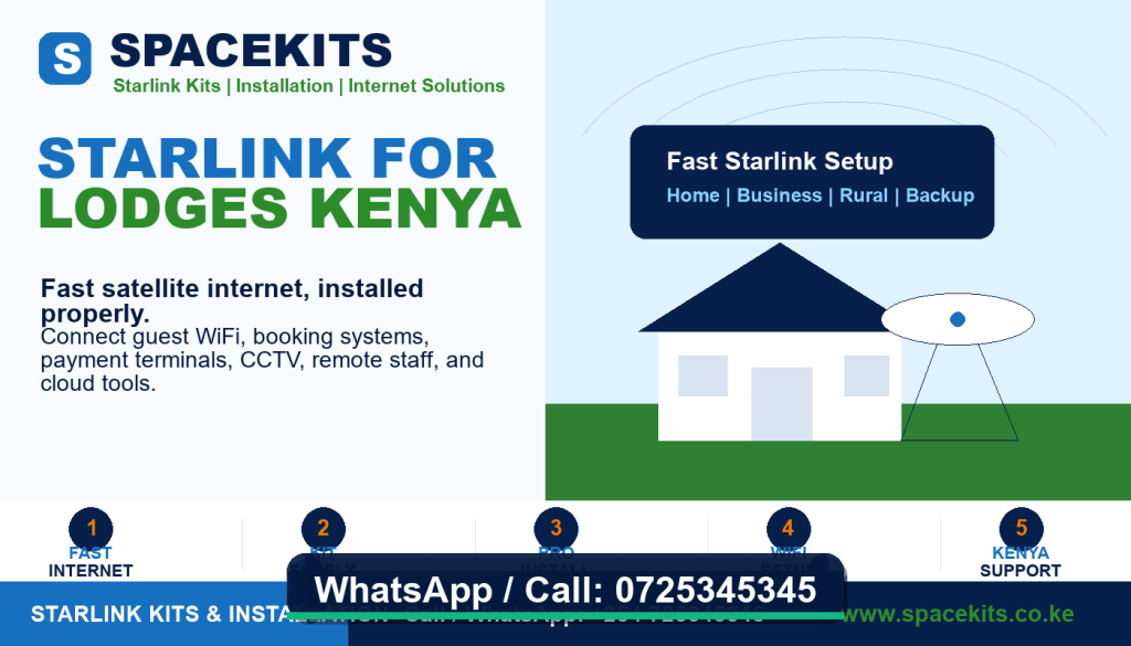 Starlink for Lodges Kenya by Spacekits - Call 0725345345