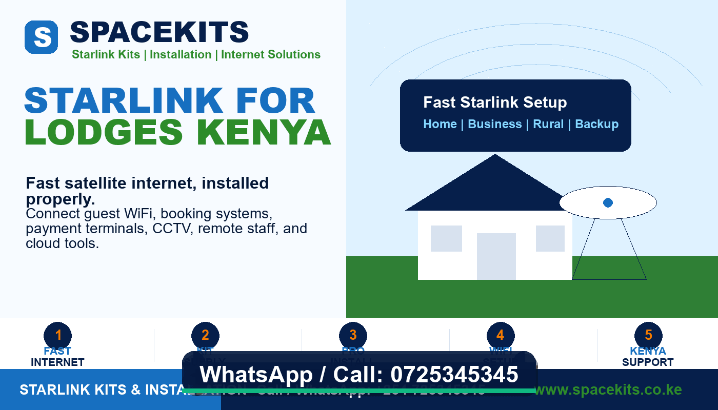 Starlink for Lodges Kenya by Spacekits - Call 0725345345