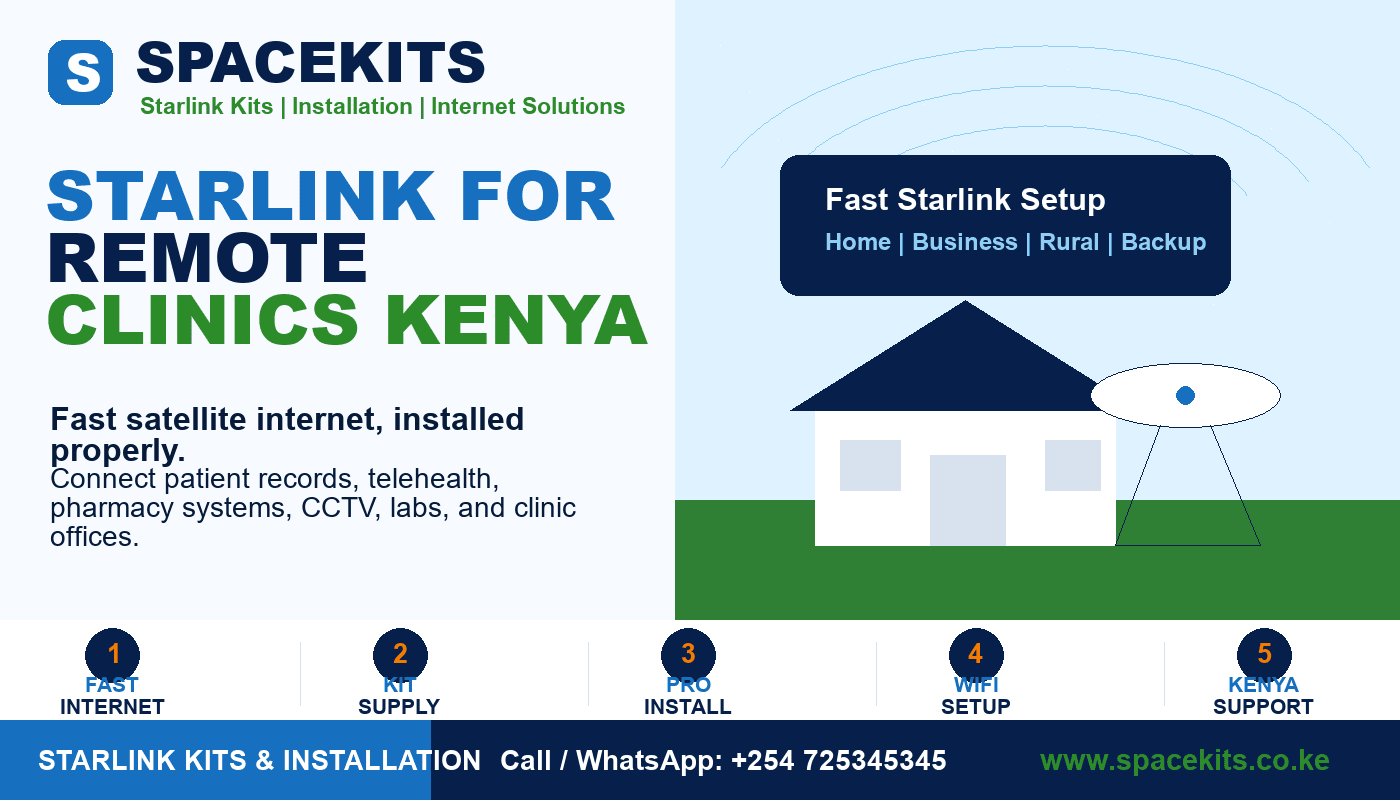 Starlink for Remote Clinics Kenya by Spacekits