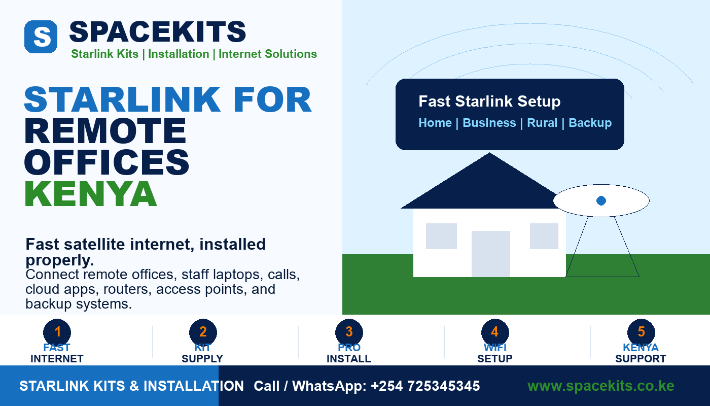 Starlink for Remote Offices Kenya by Spacekits