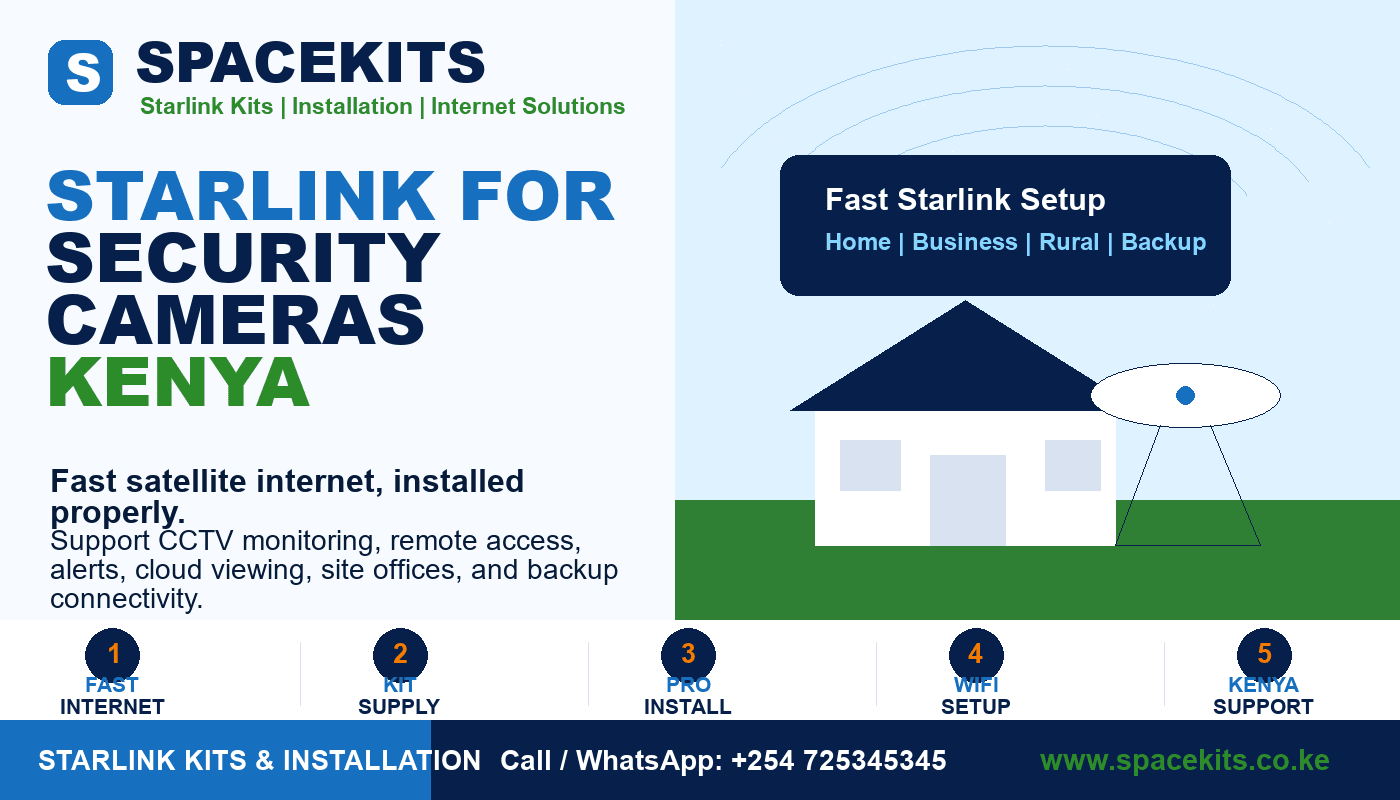 Starlink for Security Cameras Kenya by Spacekits
