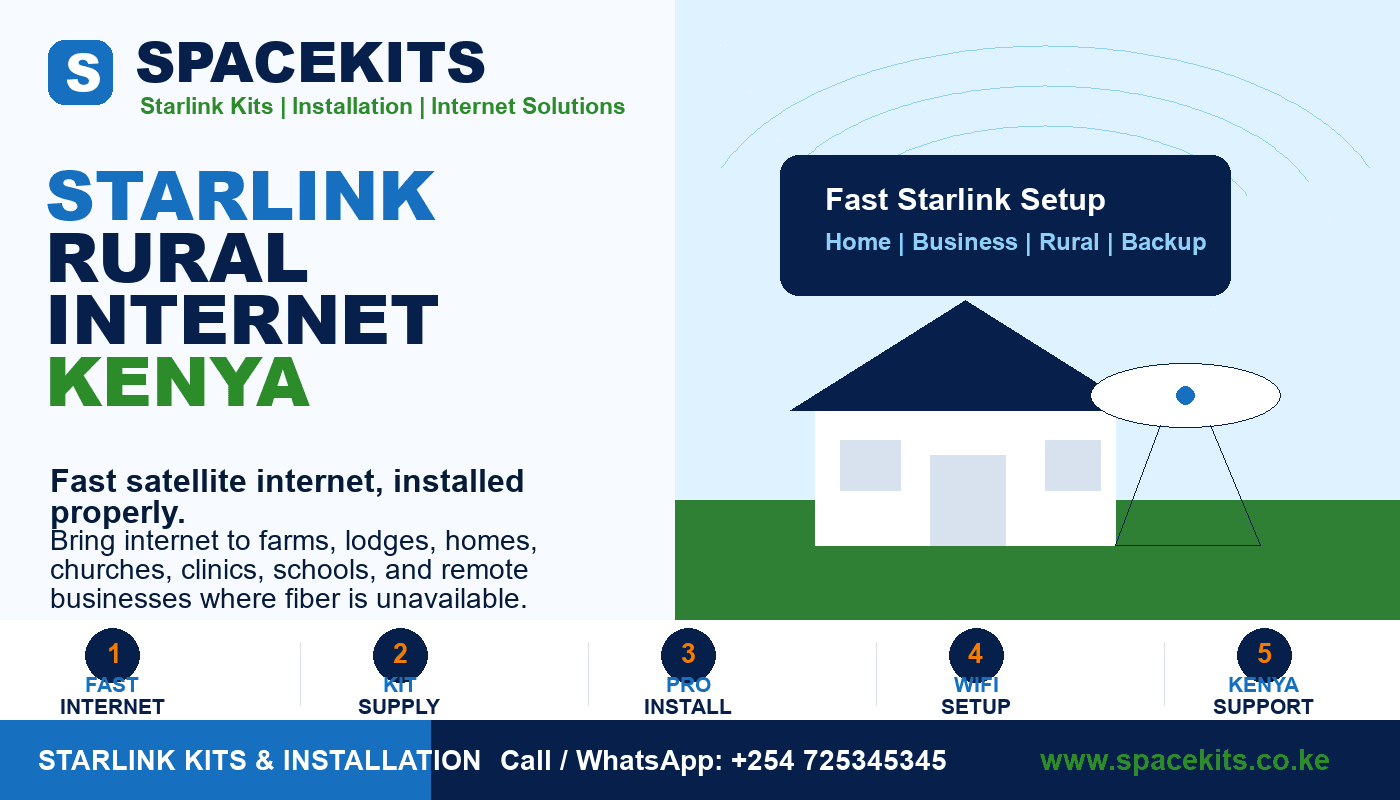 Starlink Rural Internet Kenya by Spacekits