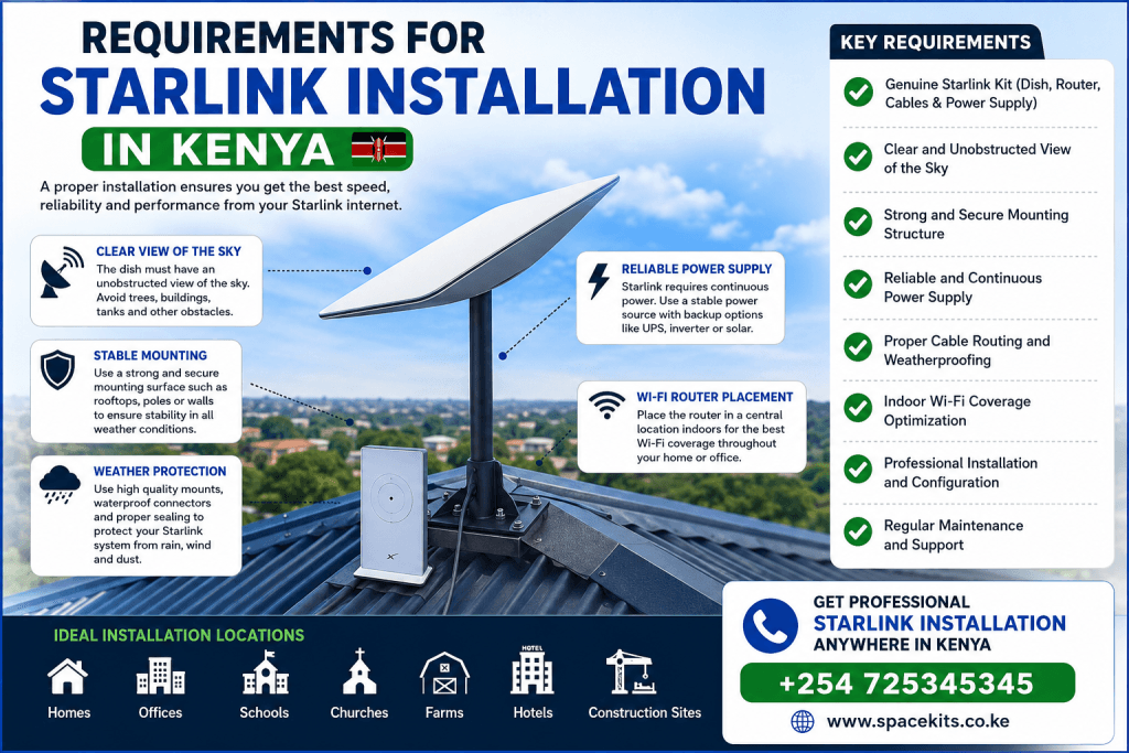 requirements for Starlink installation in Kenya
