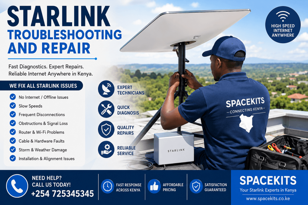Starlink troubleshooting and repair