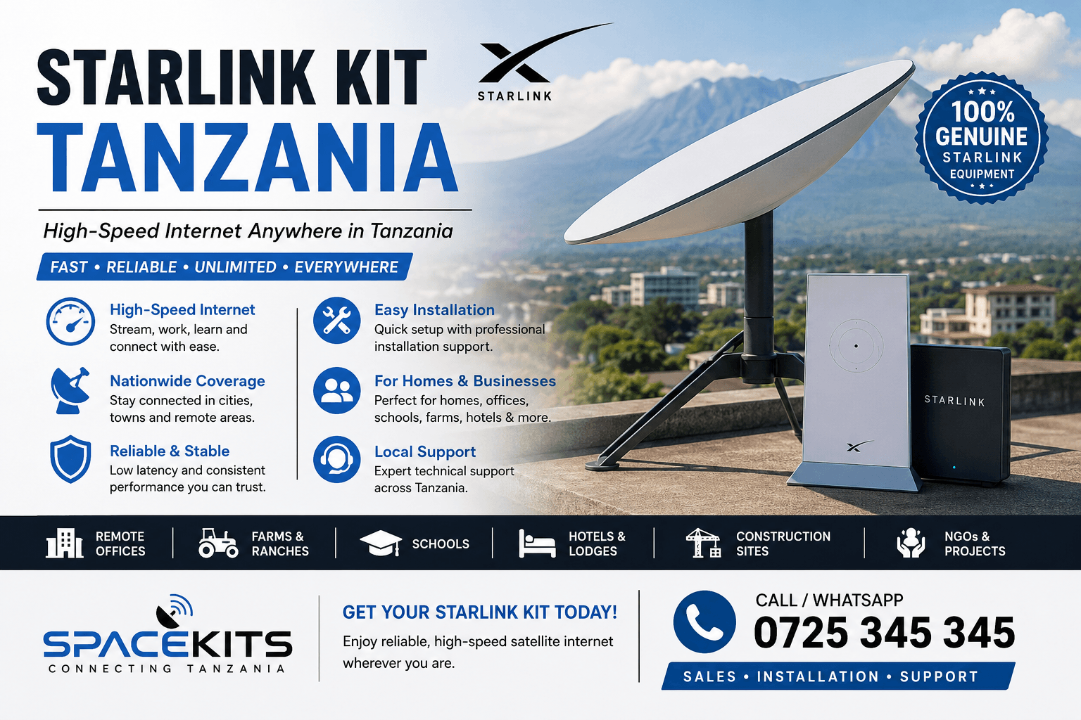 Starlink Kit Tanzania