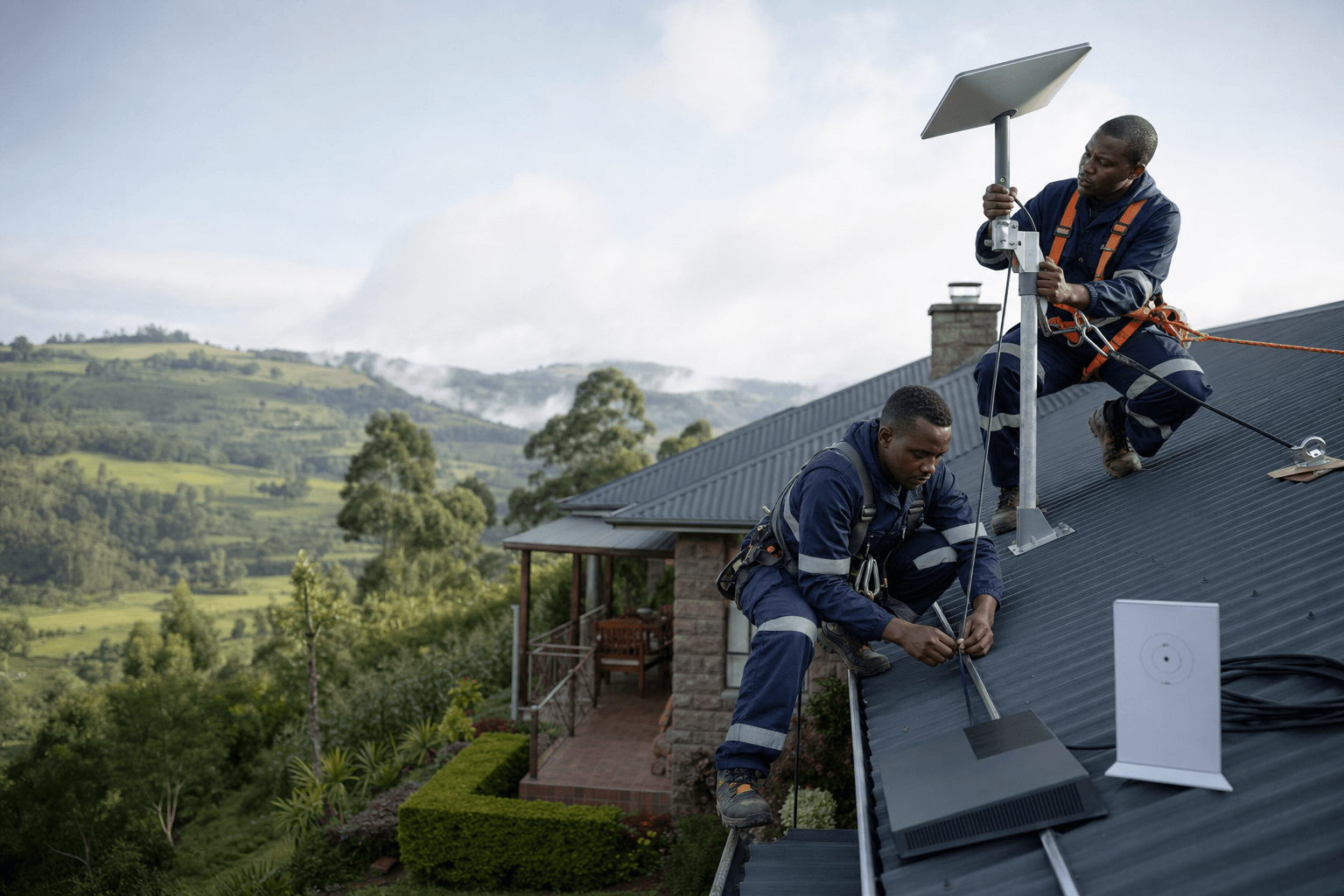 Starlink Installation Nyahururu - SpaceKits technician providing professional Starlink installation in Laikipia County