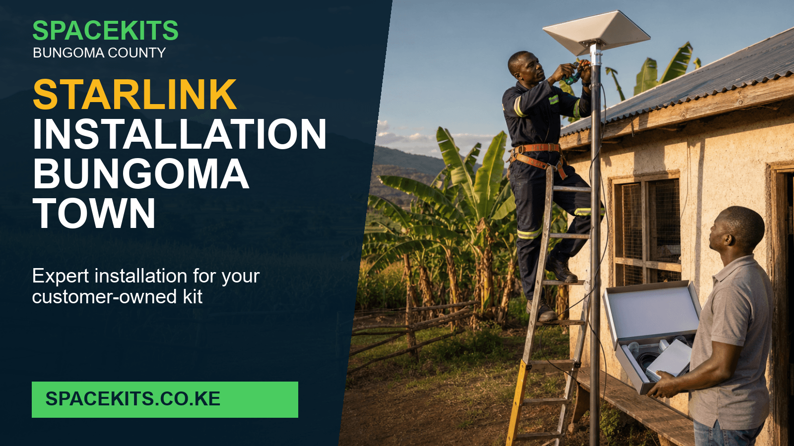 Starlink Installation Bungoma Town - professional installation of a customer-owned Starlink kit in bungoma County