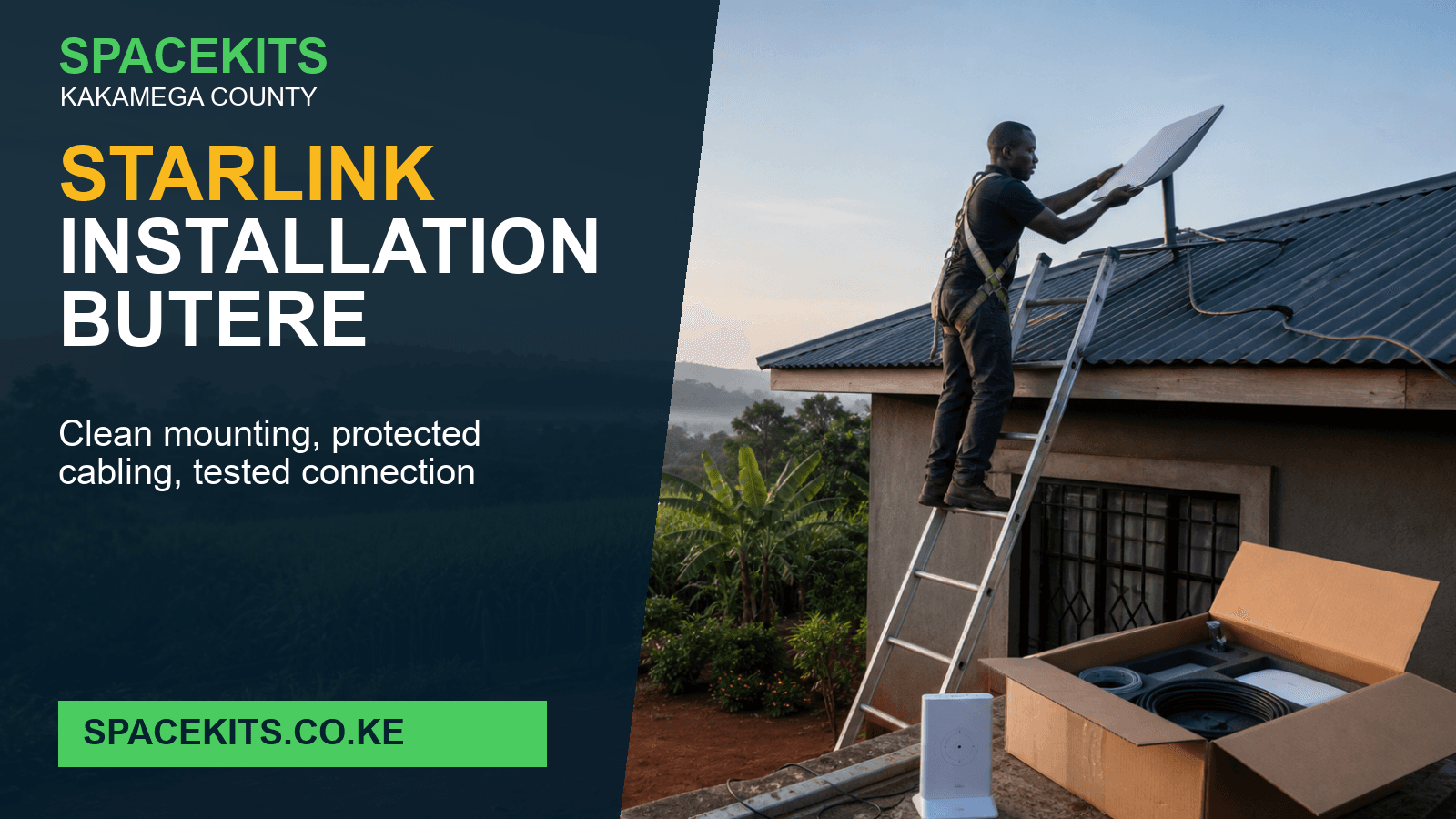 Starlink Installation Butere - professional installation of a customer-owned Starlink kit in kakamega County