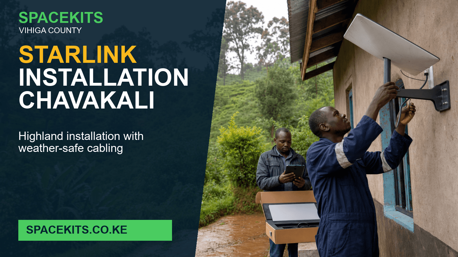 Starlink Installation Chavakali - professional installation of a customer-owned Starlink kit in vihiga County