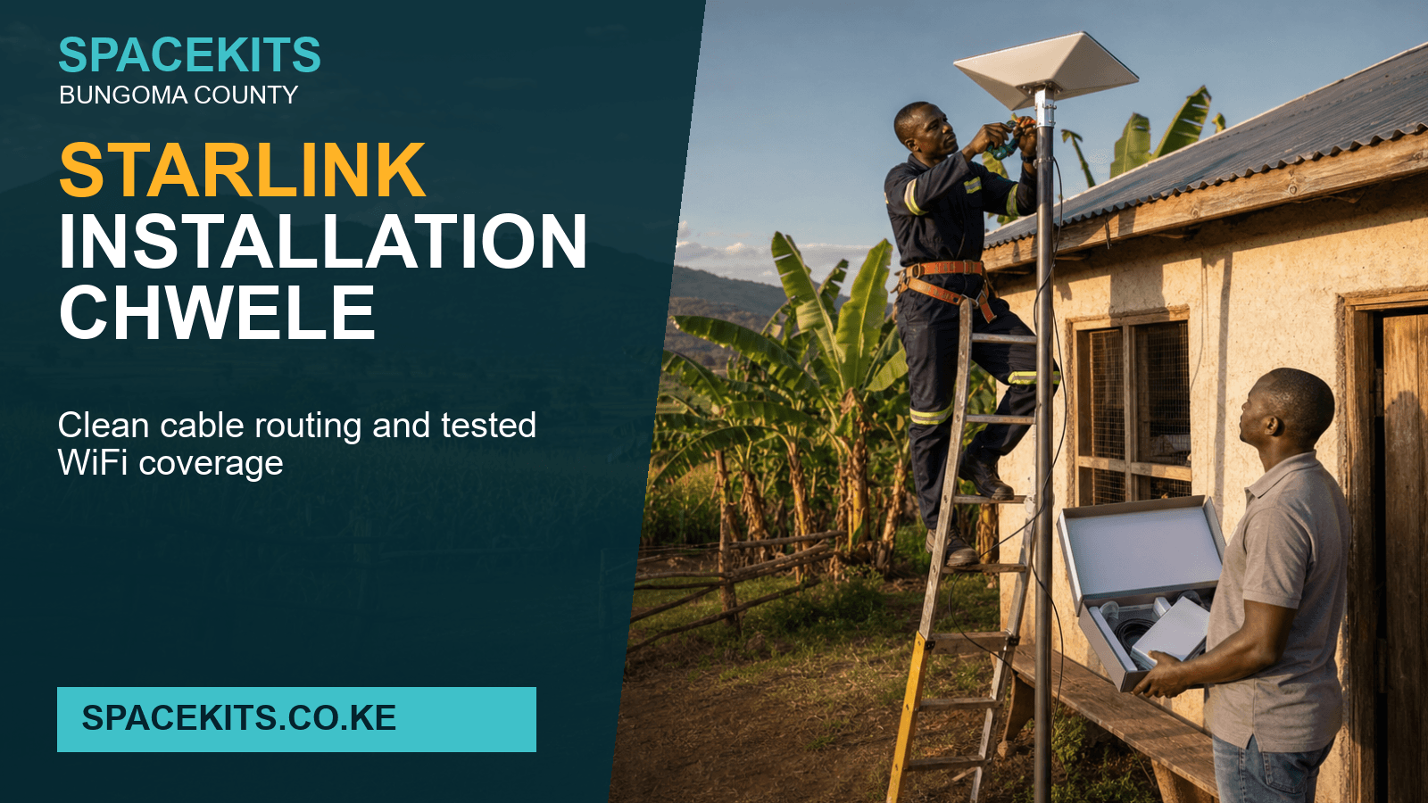 Starlink Installation Chwele - professional installation of a customer-owned Starlink kit in bungoma County