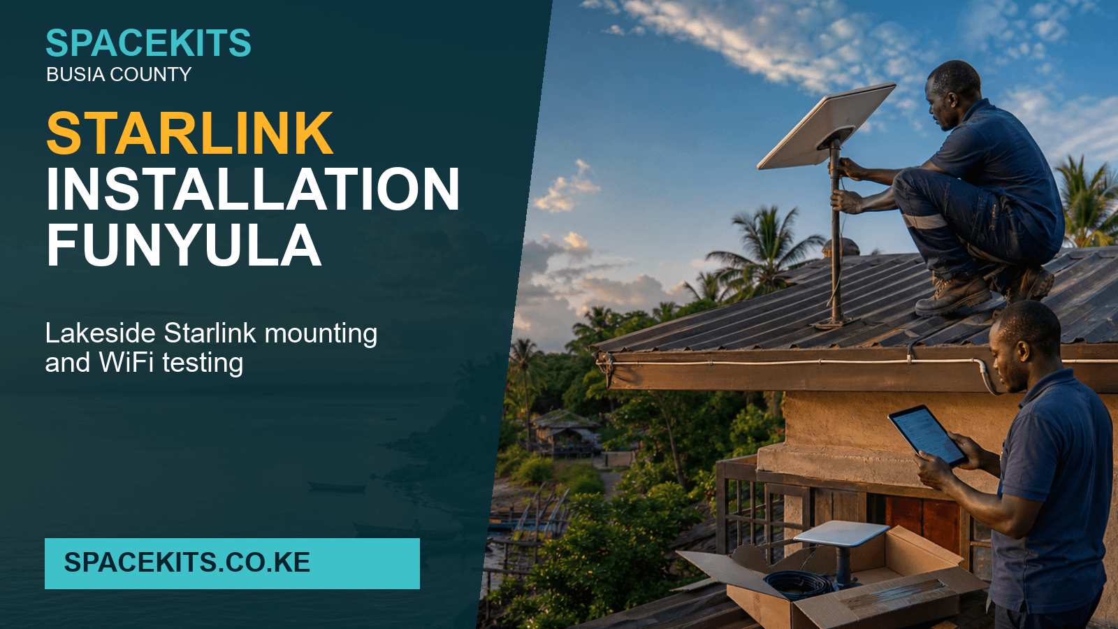 Starlink Installation Funyula - professional installation of a customer-owned Starlink kit in busia County