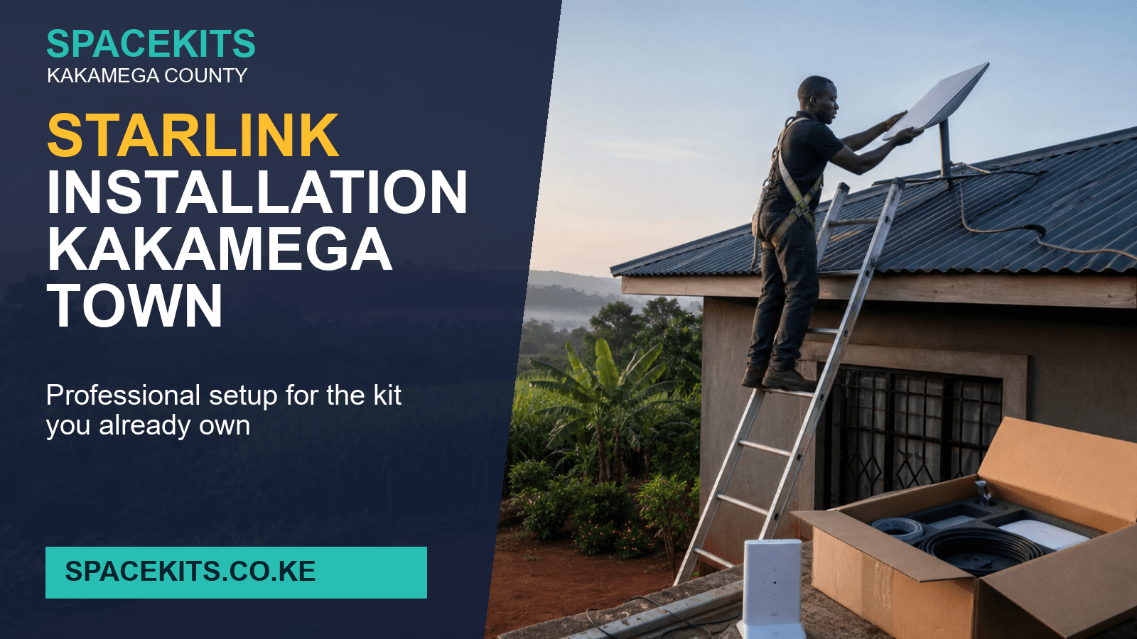 Starlink Installation Kakamega Town - professional installation of a customer-owned Starlink kit in kakamega County