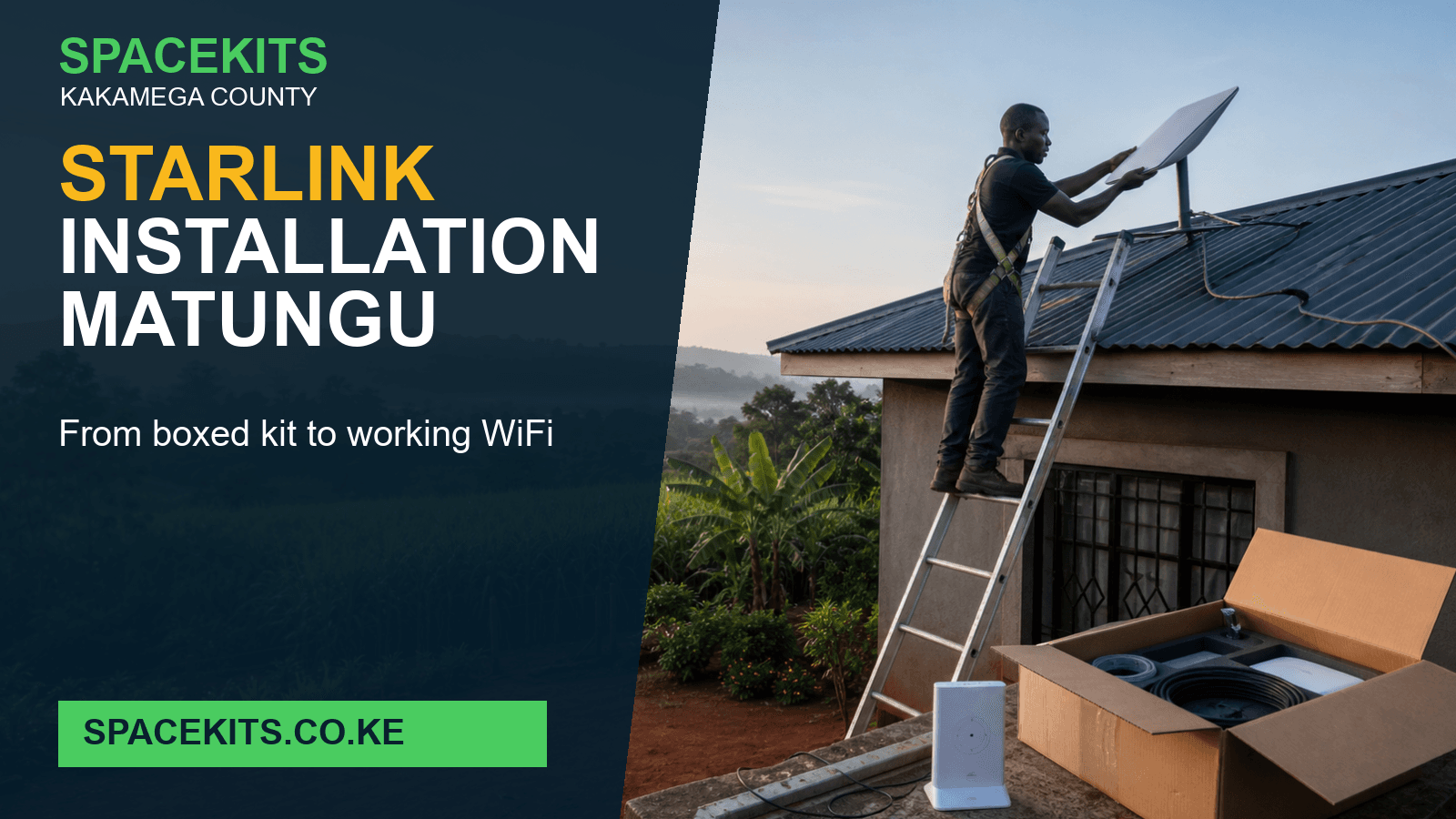 Starlink Installation Matungu - professional installation of a customer-owned Starlink kit in kakamega County