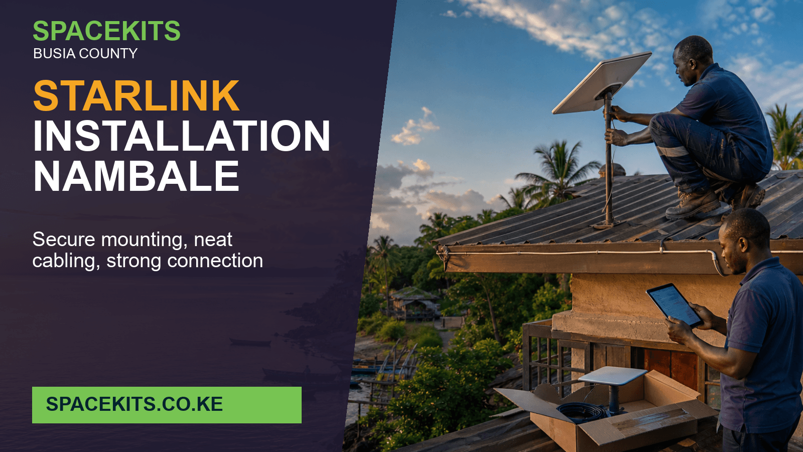 Starlink Installation Nambale - professional installation of a customer-owned Starlink kit in busia County