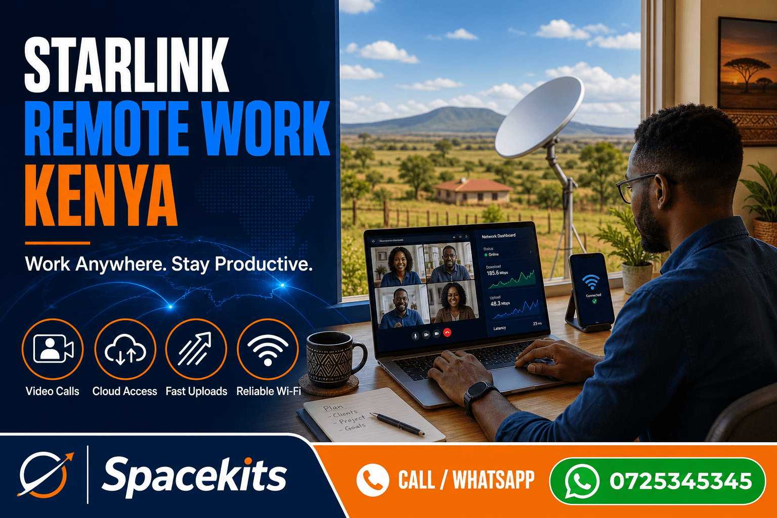 Starlink for remote work Kenya