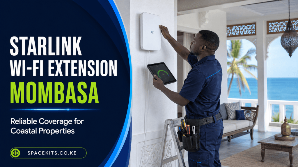 Starlink Wi-Fi Extension Mombasa technician serving a coastal property