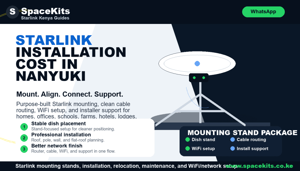 Starlink Installation Cost in Nanyuki by SpaceKits Kenya