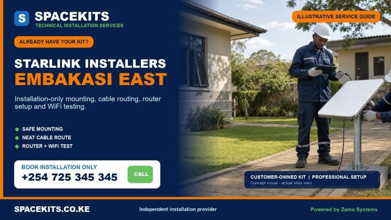 Starlink installation only Embakasi East - SpaceKits customer-owned kit service