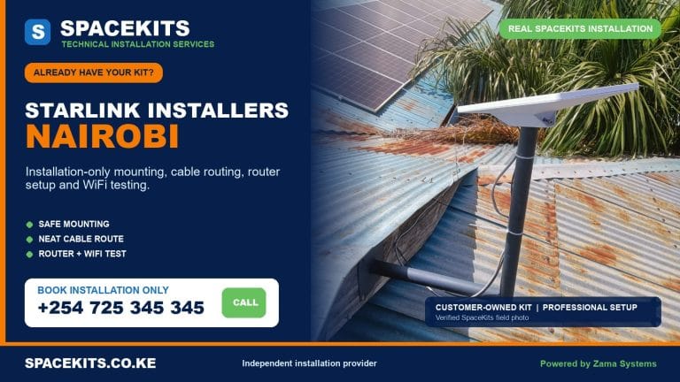 Starlink installation only Nairobi - SpaceKits customer-owned kit service