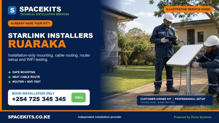 Starlink installation only Ruaraka - SpaceKits customer-owned kit service