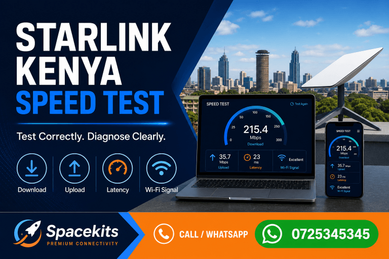 Starlink Kenya speed test