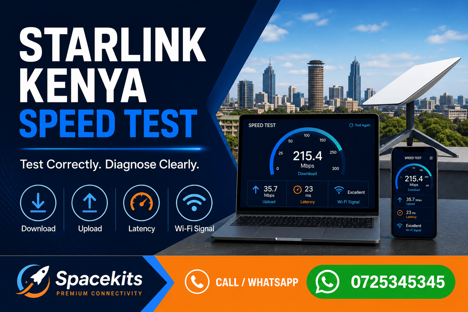 Starlink Kenya speed test