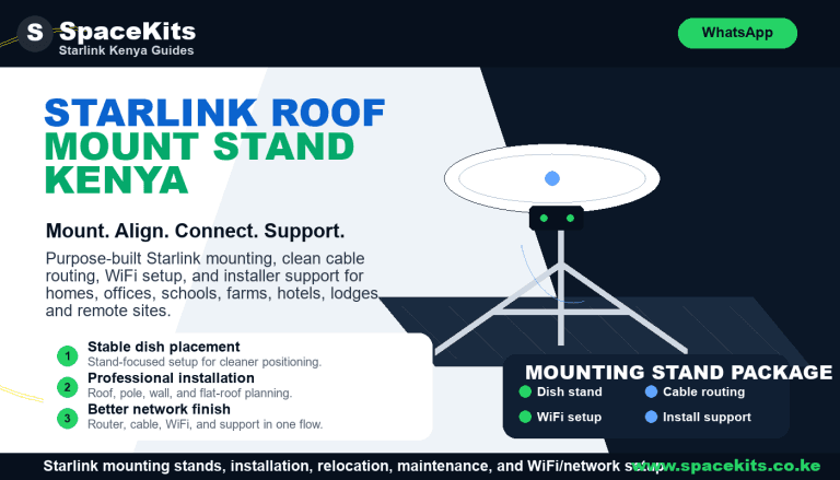 Starlink Roof Mount Stand Kenya by SpaceKits Kenya