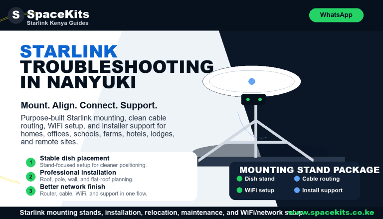 Starlink Troubleshooting in Nanyuki by SpaceKits Kenya