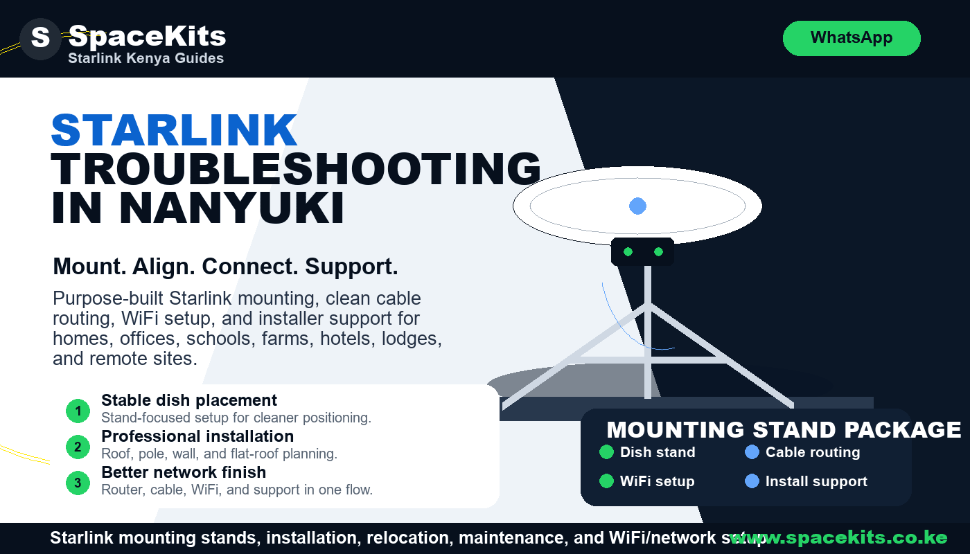 Starlink Troubleshooting in Nanyuki by SpaceKits Kenya