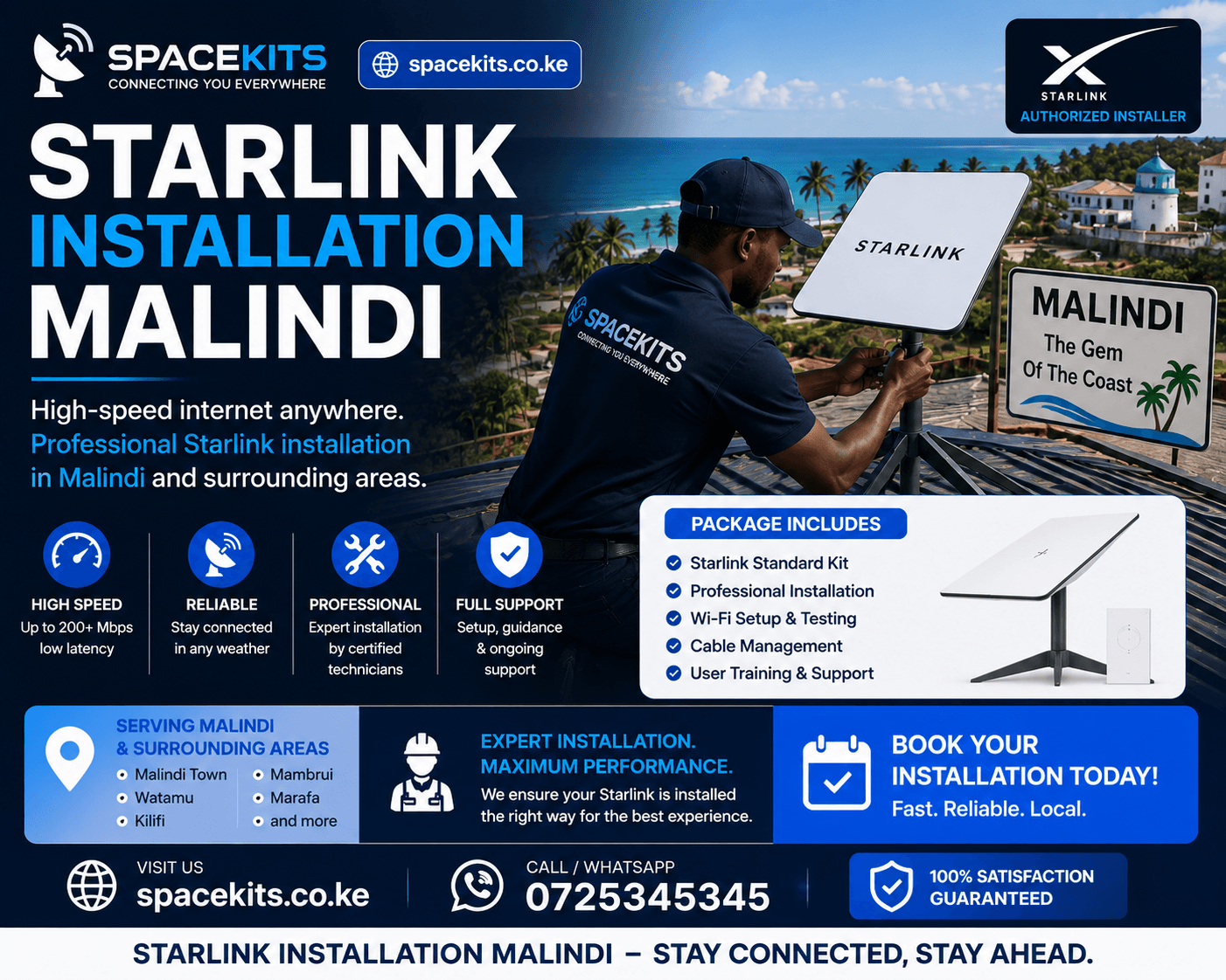 Starlink installation in Malindi