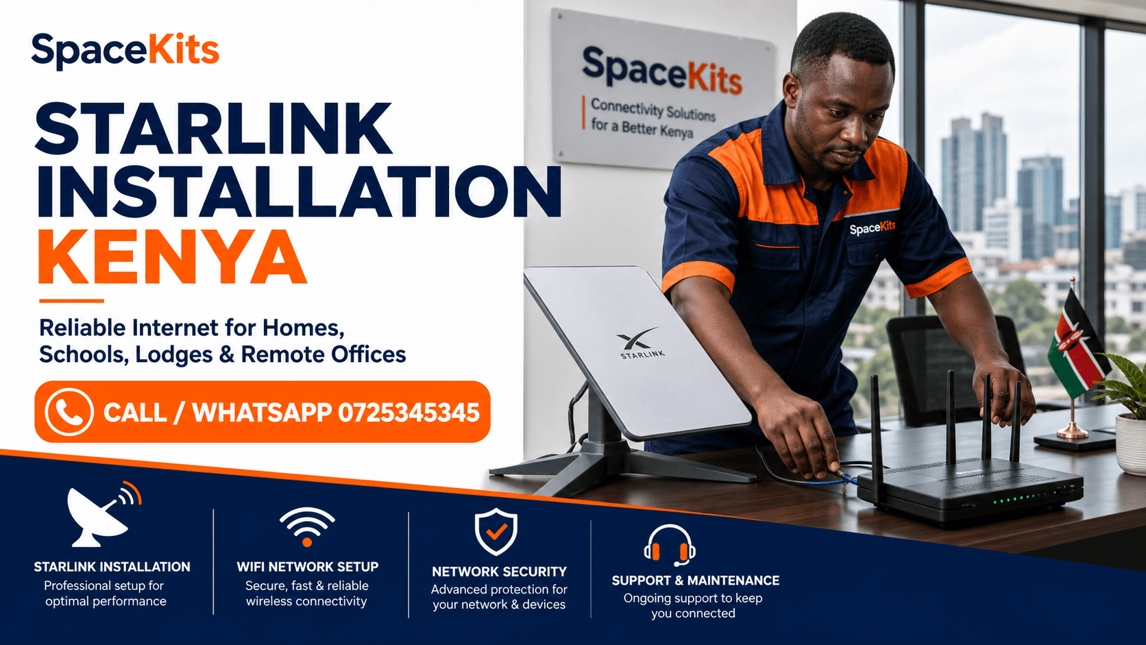 Starlink WiFi extension Kenya controls guide - Call or WhatsApp 0725345345
