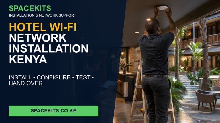 Hotel Wi-Fi Network Installation Kenya — SpaceKits installation service for customer-provided equipment