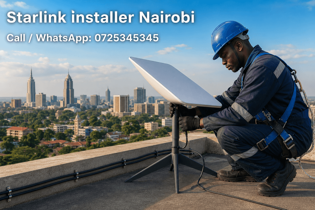 Starlink installer Nairobi classic guide - Call or WhatsApp 0725345345