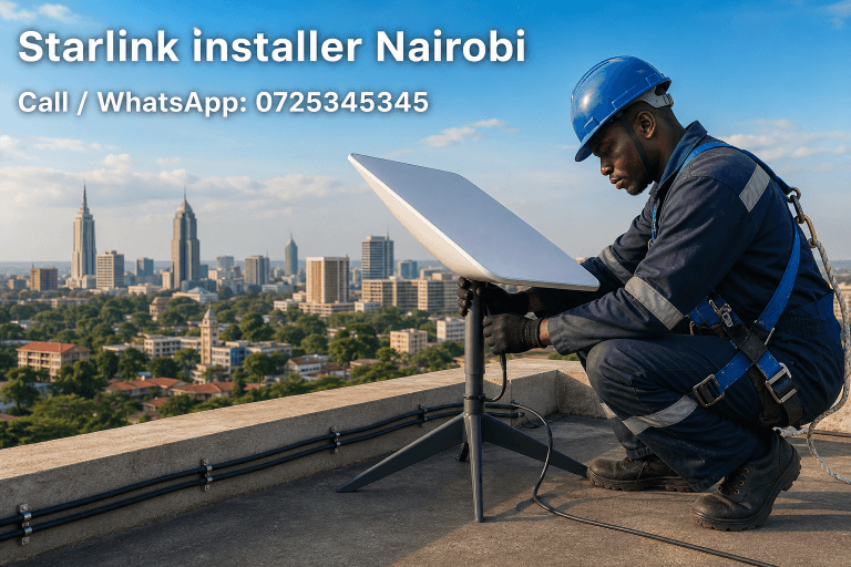 Starlink installer Nairobi classic guide - Call or WhatsApp 0725345345