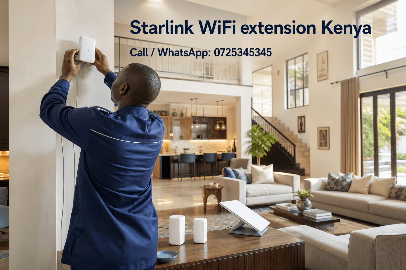 Starlink WiFi extension Kenya classic guide - Call or WhatsApp 0725345345