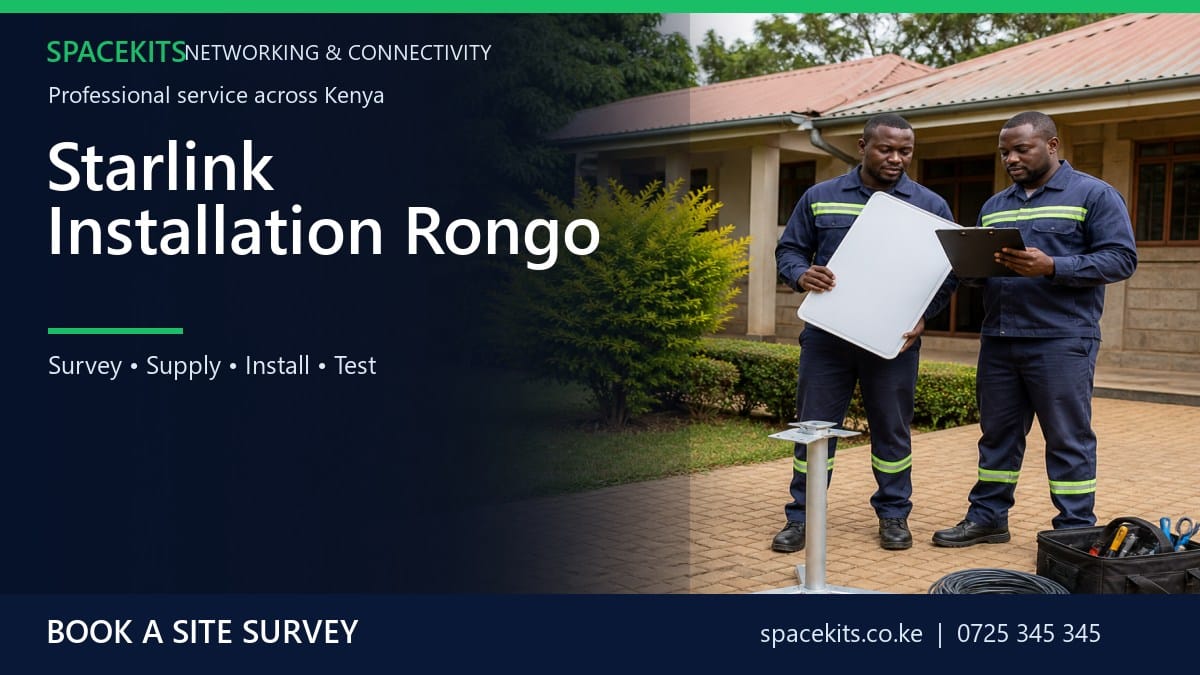 Starlink Installation Rongo by SpaceKits Kenya